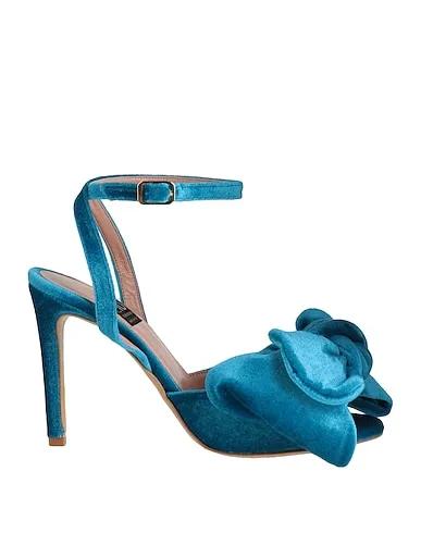 Azure Velvet Sandals
