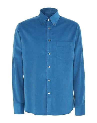Azure Velvet Solid color shirt
