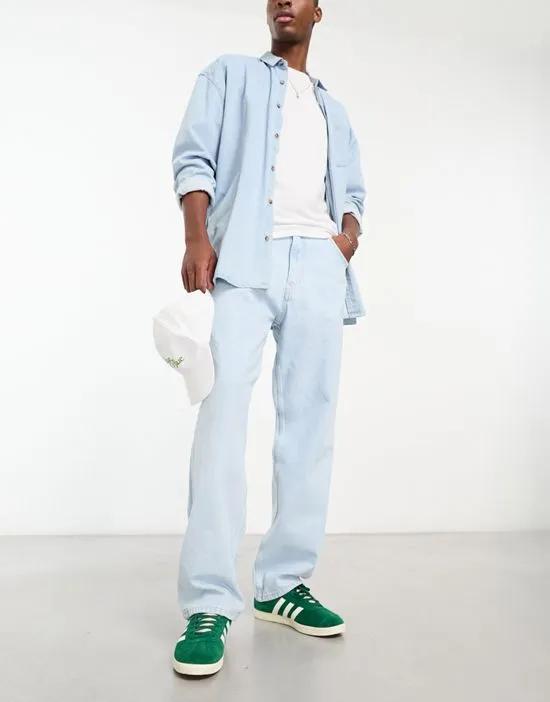 baggy fit jeans in light blue