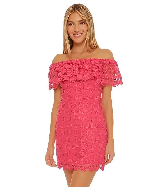 Barddot Crochet Off-the-Shoulder Dress