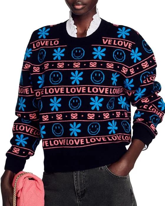 Barnabe Smiley Jacquard Sweater