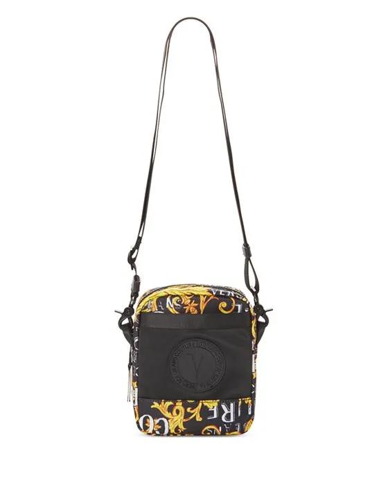 Baroque Logo Print Crossbody Bag