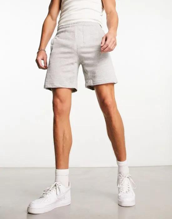 basic jersey short in gray