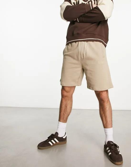 basic jersey shorts in beige