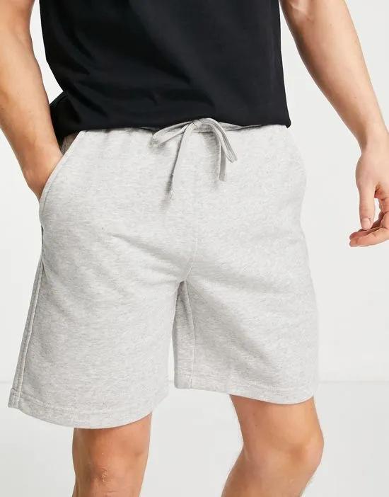 basic jersey shorts in gray