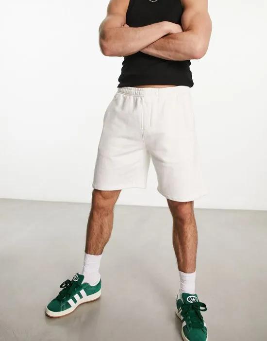 basic jersey shorts in white