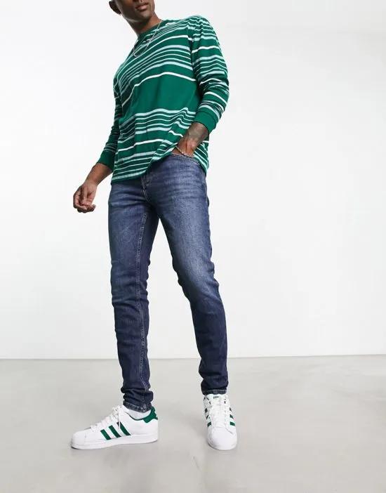 basic skinny jeans in dark blue