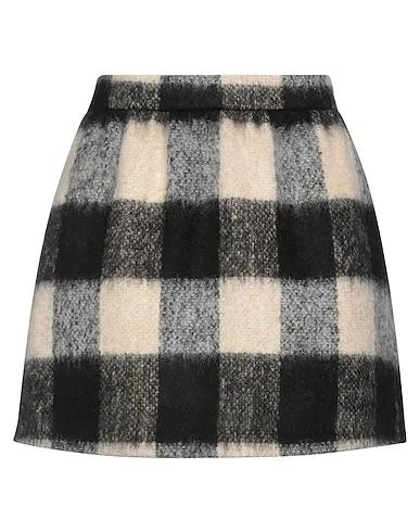 Beige Boiled wool Mini skirt