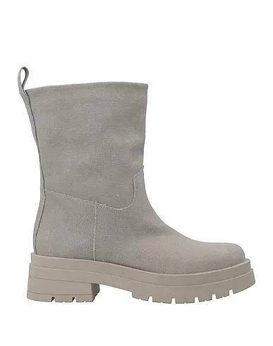 Beige Canvas Ankle boot