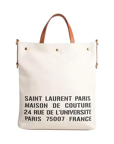 Beige Canvas Handbag