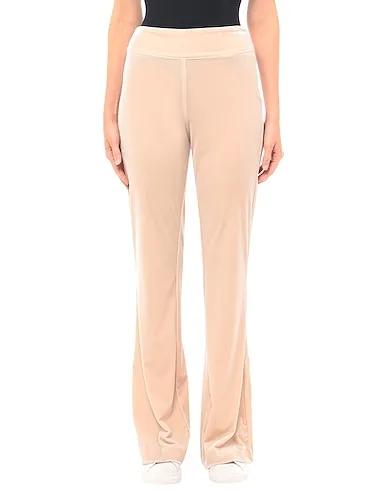 Beige Chenille Casual pants