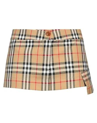 Beige Cool wool Mini skirt