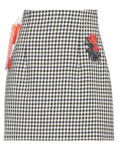 Beige Cool wool Mini skirt