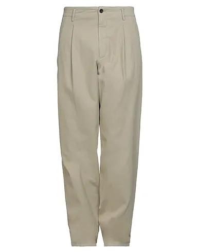 Beige Cotton twill Casual pants
