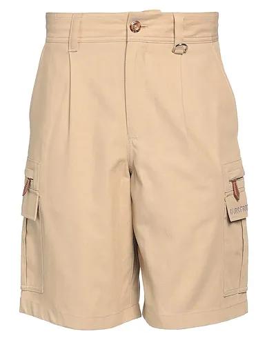 Beige Cotton twill Shorts & Bermuda