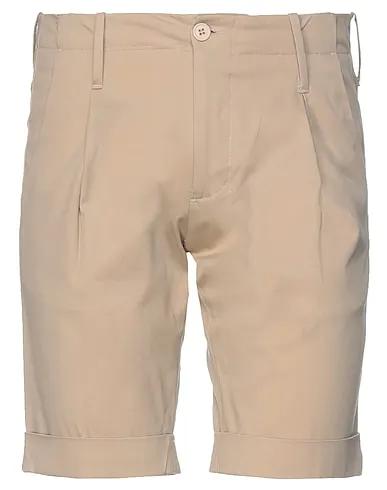 Beige Cotton twill Shorts & Bermuda