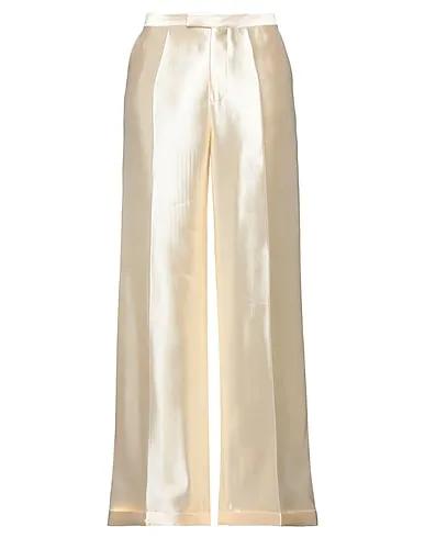 Beige Crêpe Casual pants