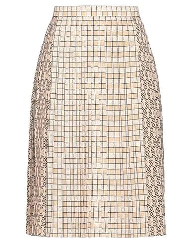 Beige Crêpe Midi skirt