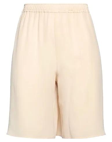 Beige Crêpe Shorts & Bermuda