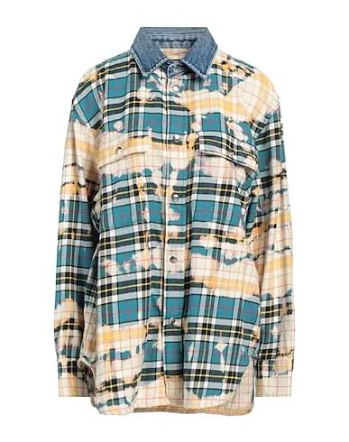 Beige Denim Patterned shirts & blouses