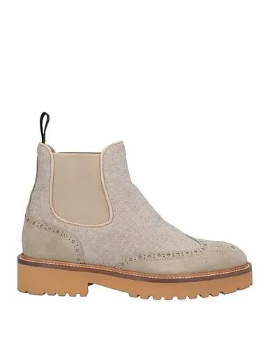 Beige Flannel Ankle boot