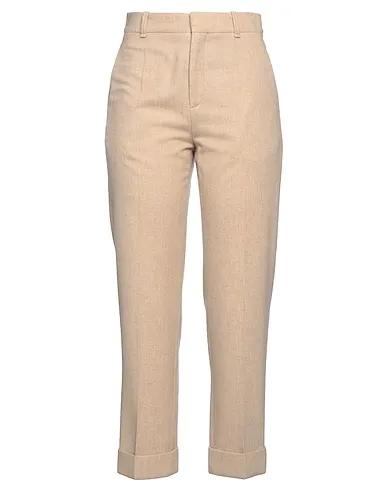 Beige Flannel Casual pants