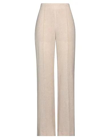 Beige Flannel Casual pants