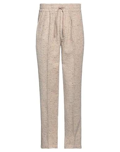 Beige Flannel Casual pants