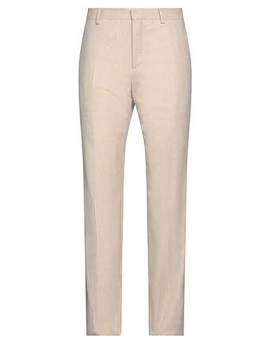 Beige Flannel Casual pants