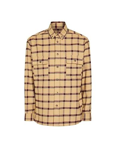Beige Flannel Checked shirt