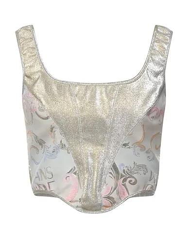 Beige Jacquard Bustier