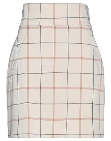 Beige Jacquard Mini skirt