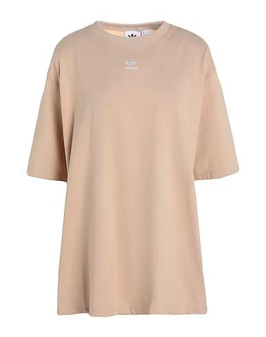 Beige Jersey Basic T-shirt TEE