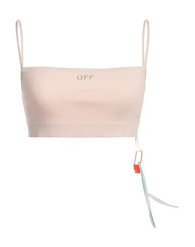 Beige Jersey Crop top