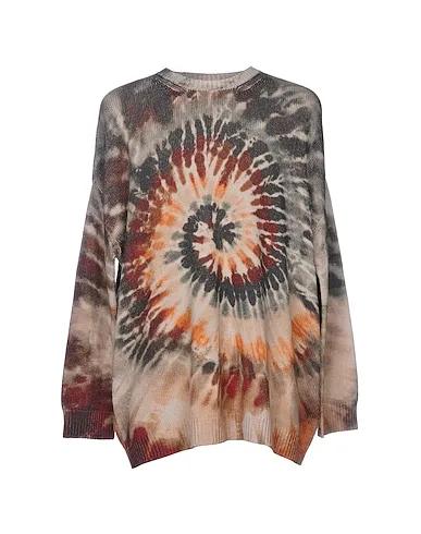 Beige Knitted Cashmere blend