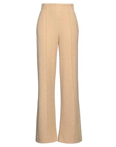 Beige Knitted Casual pants