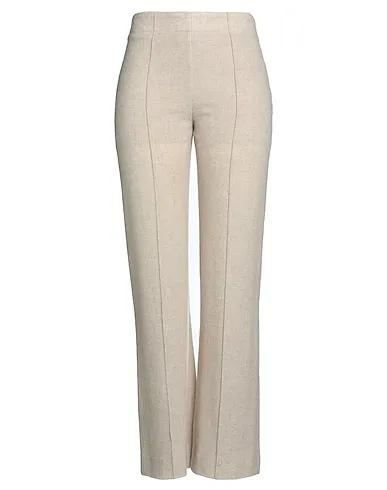Beige Knitted Casual pants