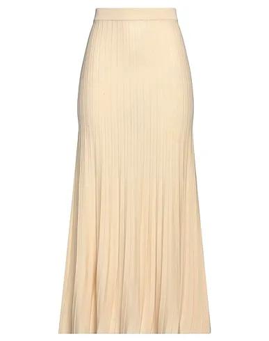 Beige Knitted Maxi Skirts