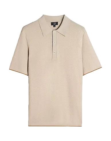 Beige Knitted Polo shirt