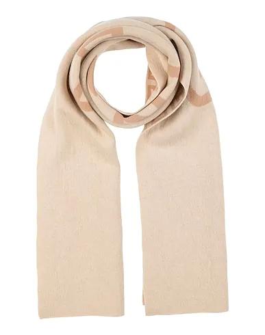 Beige Knitted Scarves and foulards