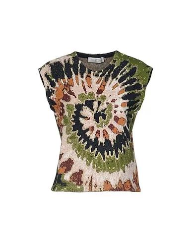 Beige Knitted Sleeveless sweater