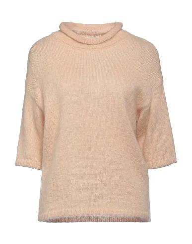 Beige Knitted Turtleneck