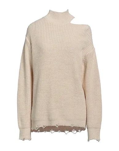 Beige Knitted Turtleneck