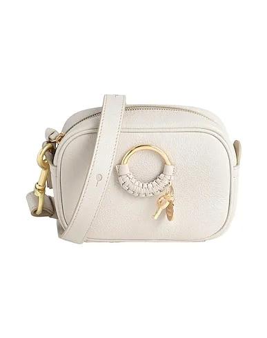 Beige Leather Cross-body bags