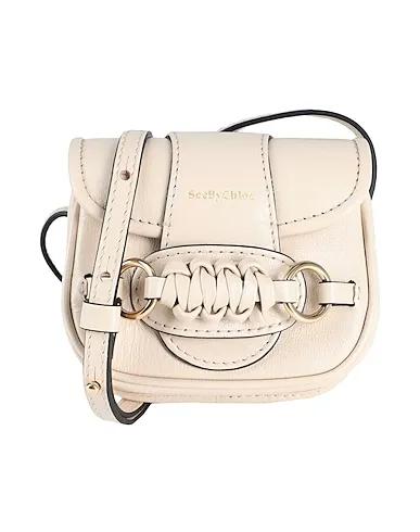 Beige Leather Cross-body bags