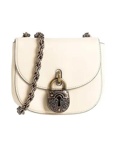 Beige Leather Cross-body bags