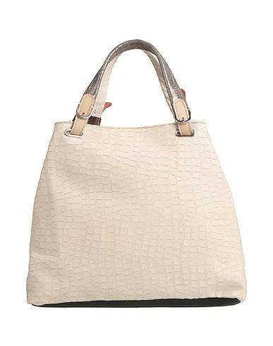 Beige Leather Handbag