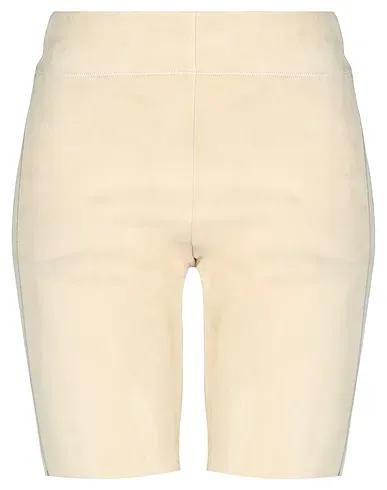 Beige Leather Leather pant
