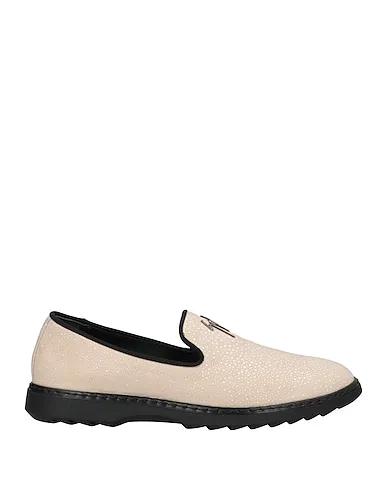 Beige Leather Loafers