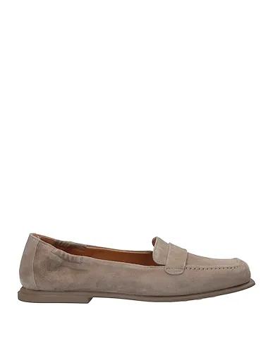 Beige Leather Loafers